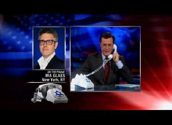 Colbert Report - Ira Glass Calls 1-888-OOPS-JEW