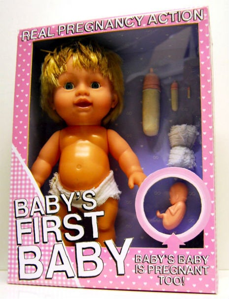 Baby's First Baby: Artist Darren Cullen's Disturbing 'Pregnancy Action'  Doll (PICTURES)