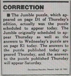 Puzzling Correction