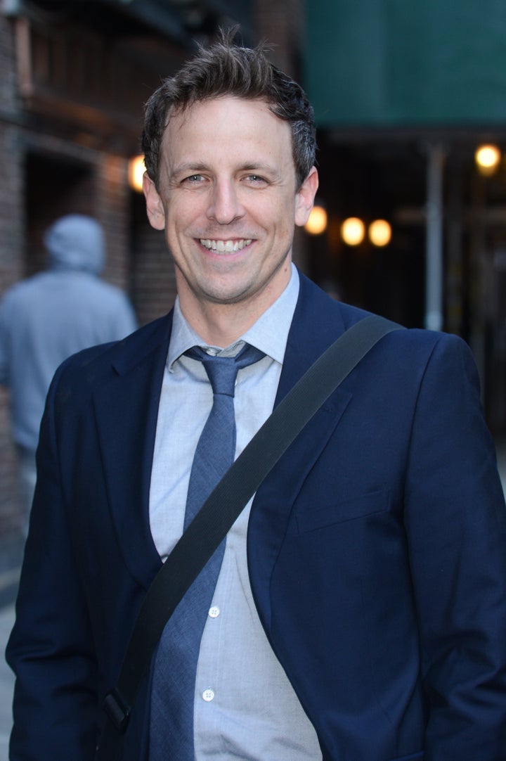 NEW YORK, NY - MARCH 14: Actor Seth Meyers enters the 'Late Show With David Letterman' taping at the Ed Sullivan Theater on March 14, 2013 in New York City. (Photo by Ray Tamarra/FilmMagic)