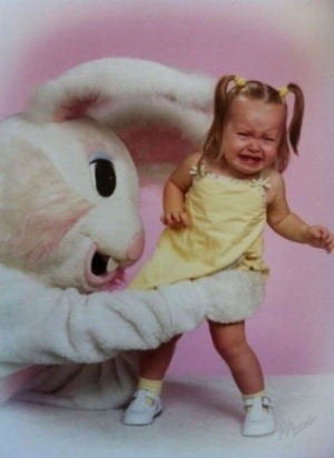 Kids scared of the Easter Bunny? Well, look at him!