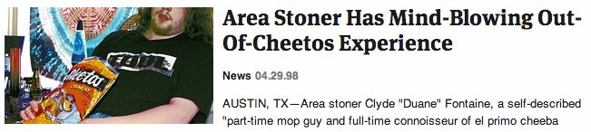 Area Stoner Has Mind-Blowing-Out-Of-Cheetos Experience