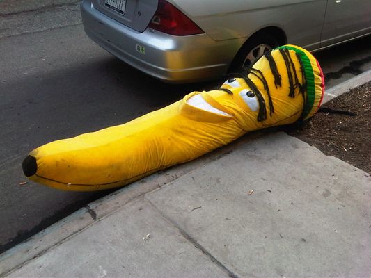 giant stuffed rasta banana