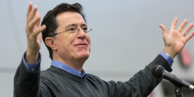 CHARLESTON, SC - FEBRUARY 24: Comedian Stephen Colbert speaks about his sister Elizabeth Colbert Busch during a campaign fundraiser breakfast at ILA Hall on February 24, 2013 in Charleston, South Carolina. Colbert Busch is running for election in South Carolina's First Congressional District for the seat once held by U.S. Sen. Tim Scott. Stephen Colbert, the host of the Comedy Channel's 'Colbert Report' is visiting his hometown to help raise money for his sister's campaign. (Photo by Richard Ellis/Getty Images)