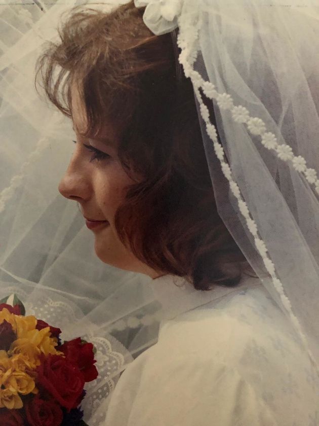 Lauren's mum Barbara on her wedding day