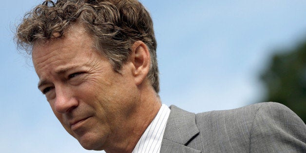 WASHINGTON, DC - SEPTEMBER 26: Sen. Rand Paul (R-KY) attends a press conference with House Republicans on proposed greenhouse gas standards issued by the Environmental Protection Agency September 26, 2013 in Washington, DC. The EPA standards for new power plants could significantly impact states that produce and use coal as a source of energy. (Photo by Win McNamee/Getty Images)