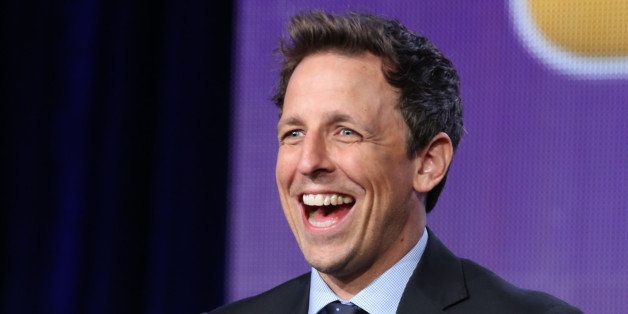 NBCUNIVERSAL EVENTS -- NBCUniversal Press Tour, January 2014 -- 'Late Night with Seth Meyers' Session -- Pictured: Seth Meyers -- (Photo by: Chris Haston/NBC/NBCU Photo Bank via Getty Images)