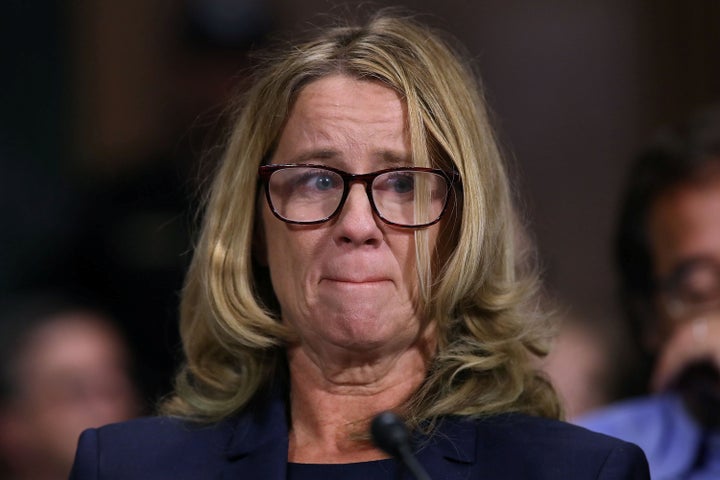 Christine Blasey Ford testifies before the Senate Judiciary Committee.