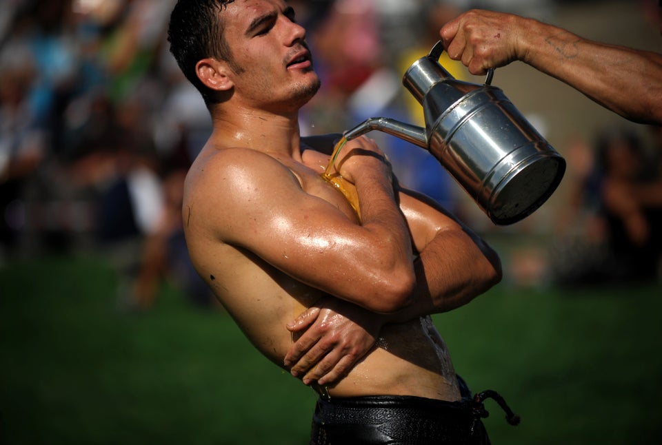 Oil Wrestling Is Turkeys Full Contact Messy National Sport Photos