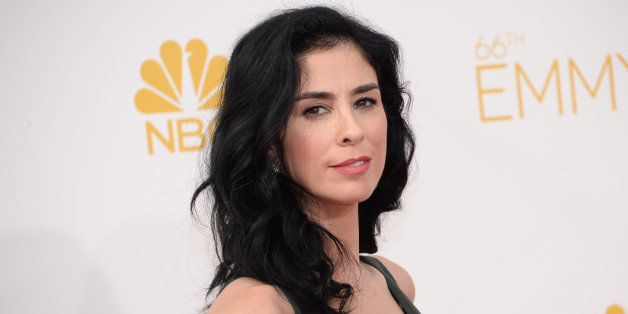 IMAGE DISTRIBUTED FOR THE TELEVISION ACADEMY - Sarah Silverman arrives at the 66th Primetime Emmy Awards at the Nokia Theatre L.A. Live on Monday, Aug. 25, 2014, in Los Angeles. (Photo by Evan Agostini/Invision for the Television Academy/AP Images)