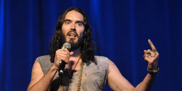 Russell Brand speaks onstage at the David Lynch Foundation: A Night of Comedy honoring George Shapiro at the Beverly Wilshire Hotel on Saturday June 30, 2012 in Beverly Hills, Calif. (Photo by John Shearer/Invision for David Lynch Foundation/AP Images)