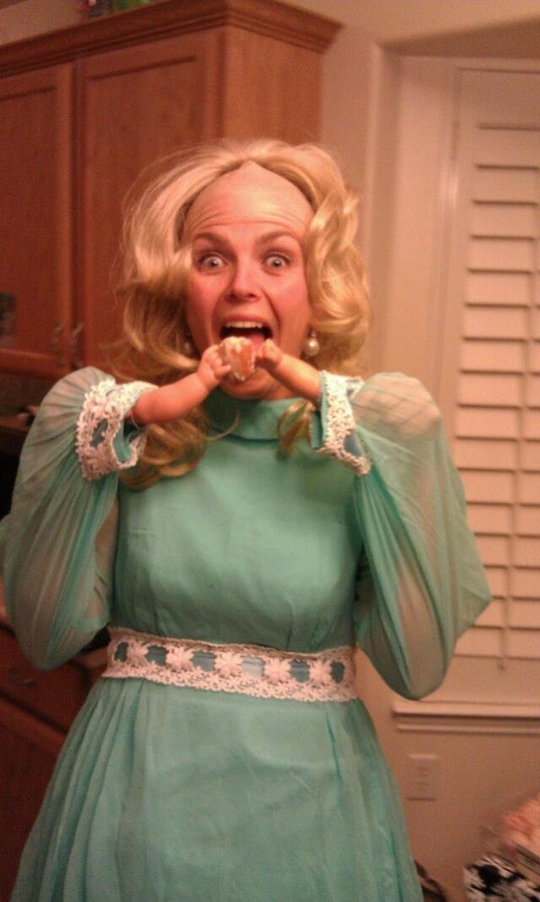 ehhh eating with baby hand is somehow even weirder