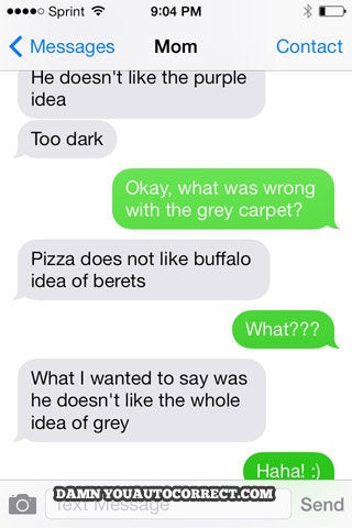 funny texts from parents autocorrect