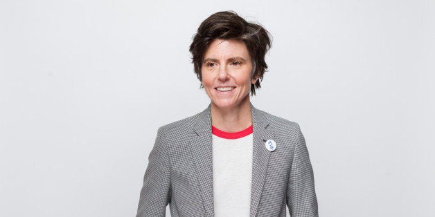 In this Jan. 26, 2015 photo, Tig Notaro poses for a portrait to promote the film, "Tig", at the Eddie Bauer Adventure House during the Sundance Film Festival in Park City, Utah. (Photo by Victoria Will/Invision/AP)