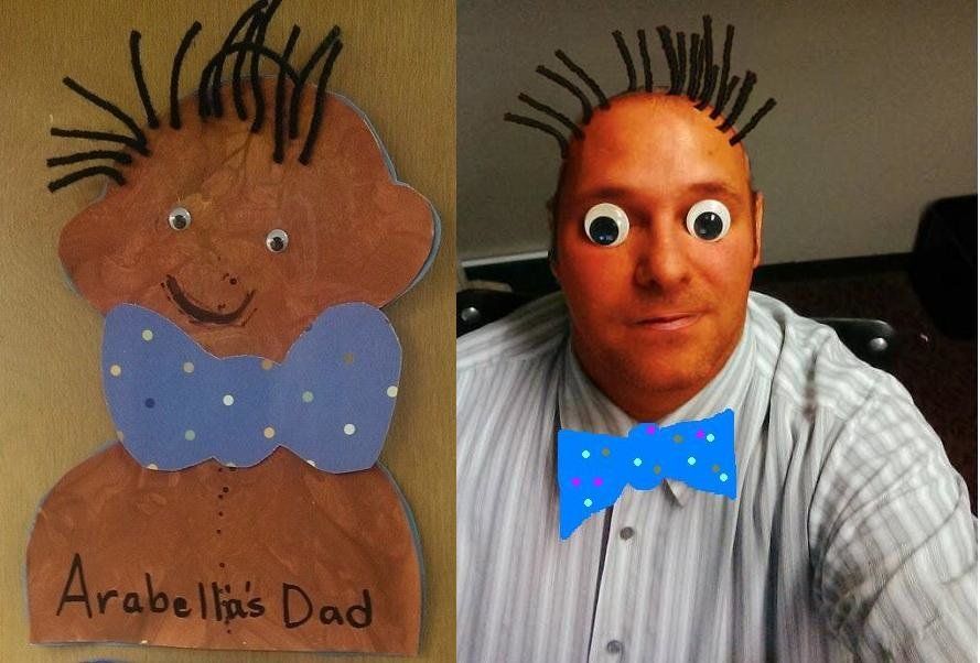 "My daughter did a portrait of me for Father's Day."