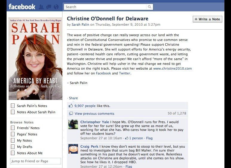 LOSER: Whoever Runs Sarah Palin's Facebook