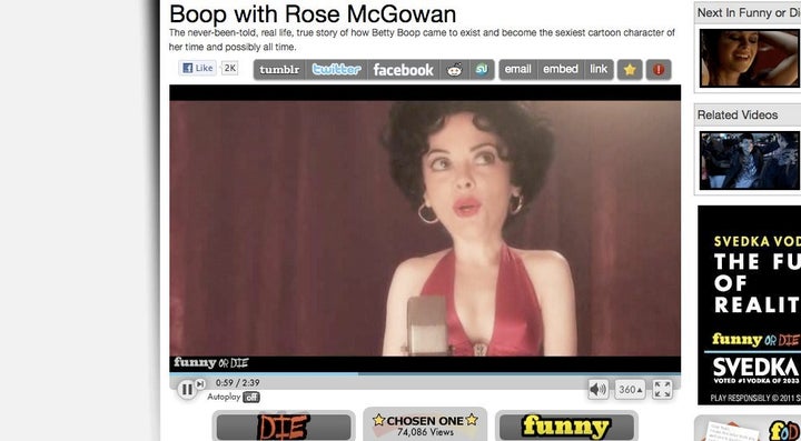 Boop': Rose McGowan Does Betty Boop Biopic For Funny Or Die (VIDEO) | HuffPost Entertainment Boop': Rose McGowan Does Betty Boop Biopic For Funny Or Die (VIDEO) | HuffPost Entertainment