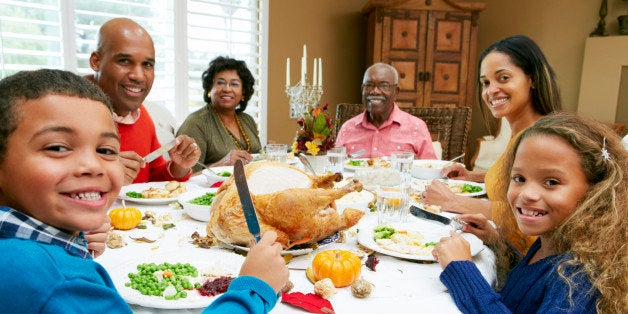 Multi Generation Family Celebrating Thanksgiving