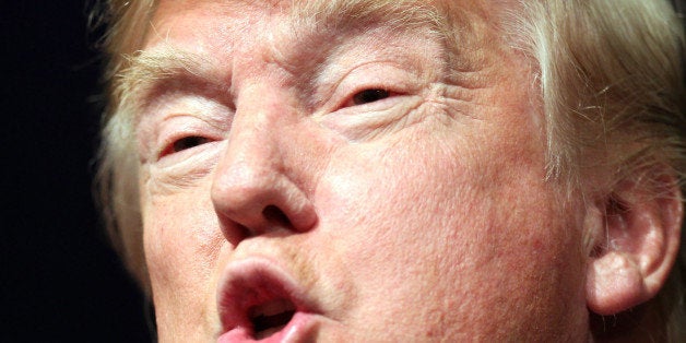 Republican presidential candidate Donald Trump speaks during a rally at the Reno Ballroom and Museum in Reno, Nevada, Sunday, Jan. 10, 2016. (AP Photo/Lance Iversen)