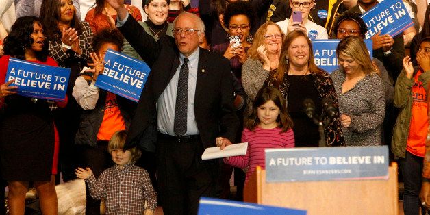 BIRMINGHAM, AL - JANUARY 18: Democratic presidential candidate Sen. Bernie Sanders (I-VT) walks with wife Jane Sanders and other family members as he prepares to speak at Boutwell Auditorium, January 18, 2016 in Birmingham, Alabama. Sanders spoke to a capacity crowd of around 5,000 supporters. (Photo by Hal Yeager/Getty Images)