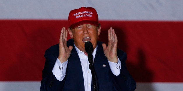 Republican presidential candidate Donald Trump speaks during a campaign rally in Boca Raton, Fla., Sunday, March 13, 2016. (AP Photo/Paul Sancya)