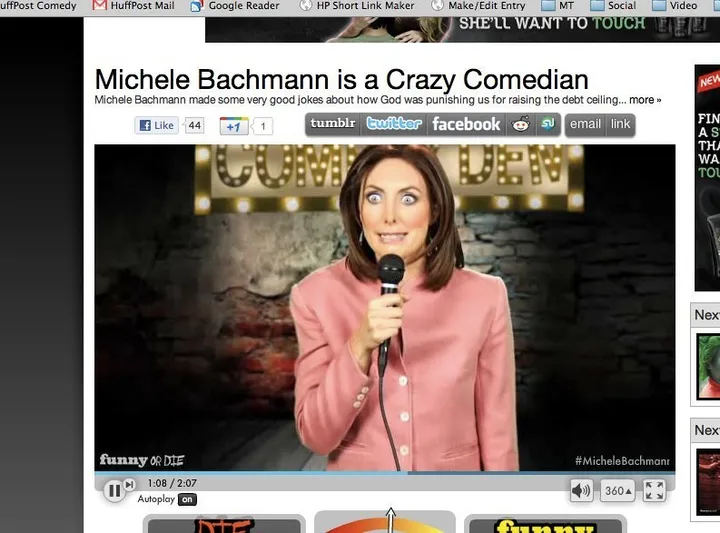 Michele Bachmann Is A Crazy Comedian VIDEO HuffPost Entertainment