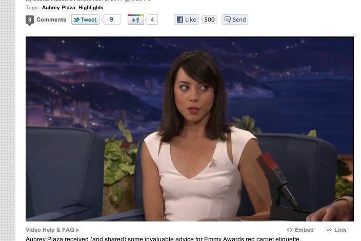 Aubrey Plaza On Conan Shares Invaluable Sharon Stone Advice Video