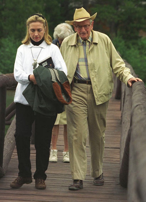 Hillary Clinton and Laurance Rockefeller