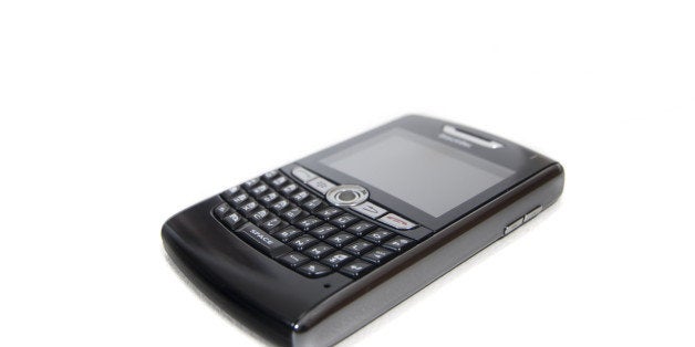 studio shot of blackberry on...