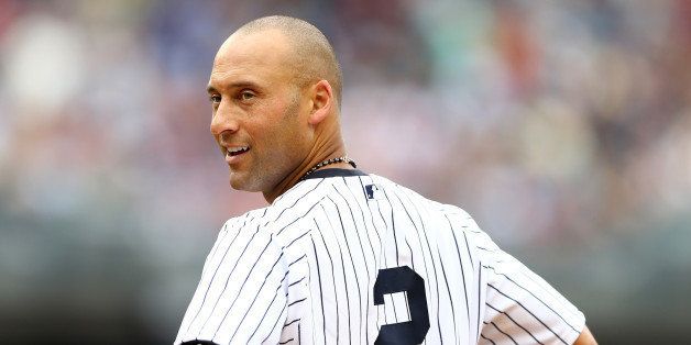NEW YORK, NY - JULY 19: Derek Jeter #2 of the New York Yankees looks on after the sixth inning against the Cincinnati Reds on July 19, 2014 at Yankee Stadium in the Bronx borough of New York City. (Photo by Elsa/Getty Images)