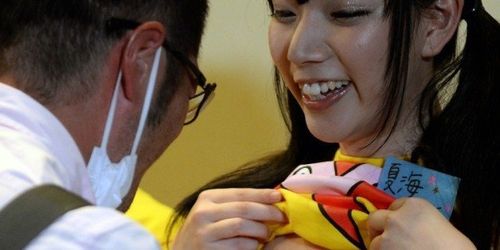 Japan Pretty Breast - Boob Aid' Japanese Charity Breast Squeeze Is Pretty NSFW | HuffPost Weird  News