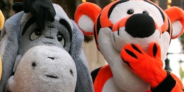 LOS ANGELES, CA - APRIL 11: (L-R) Robert Iger, President and Chief Executive Officer, The Walt Disney Company, Rabbit, Winnie The Pooh, Eeyore and Tigger pose for photographs celebrating Winnie The Pooh's Star on the Hollywood Walk of Fame on April 11, 2006 in Los Angeles, California. (Photo by Michael Buckner/Getty Images)