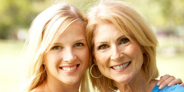 Portrait Of Senior Woman With Adult Daughter