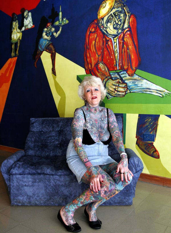 Isobel Varley Worlds Most Tattooed Female Senior Remembered Huffpost