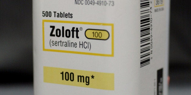 MIAMI, FL - MARCH 23: A bottle of antidepressant pills named Zoloft March 23, 2004 photographed in Miami, Florida. The Food a