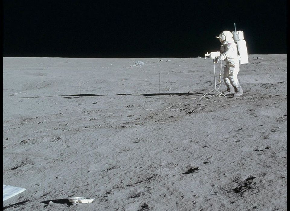 Mitchell Using Camera on the Moon