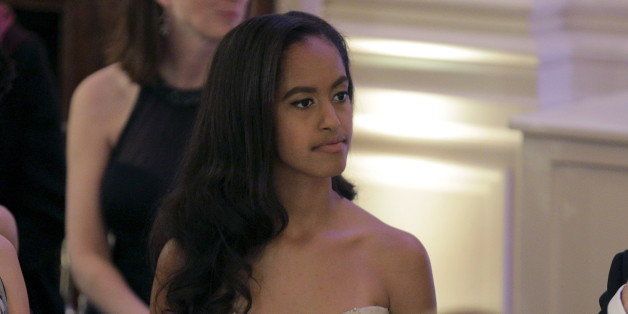 Malia Obama, daughter of U.S. President Barack Obama, attends her first State Dinner in honor of Prime Minister of Canada Justin Trudeau and his wife Sophie Gregoire-Trudeau at the White House in Washington March 10, 2016. REUTERS/Joshua Roberts TPX IMAGES OF THE DAY 