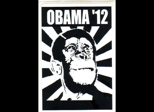 Racist Anti-Obama Sticker: "Obama '12"