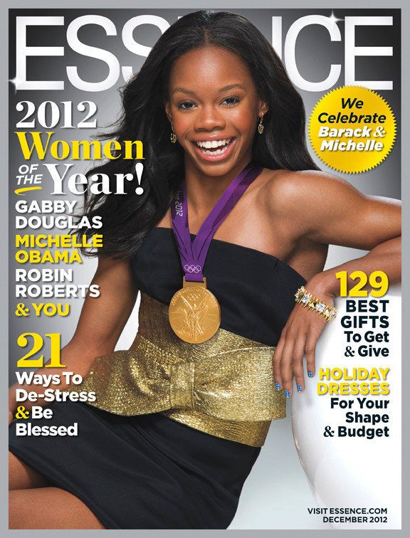 Gabby Douglas Covers Essence Women Of The Year Issue In Glamorous Black And Gold Dress Photo Huffpost