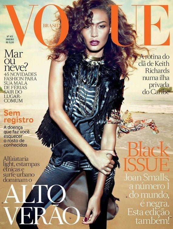 Pin de fox firre em vogue Brasil  Joan smalls, Capas de revista