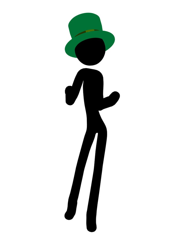 st. patricks day stickman...