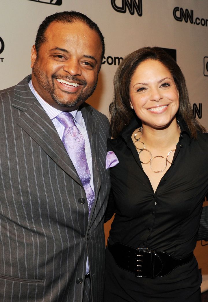 NEW YORK - APRIL 13: CNN's Roland Martin (L) and Soledad O'Brien attend CNN + HLN Newsmakers 2010 at Jazz at Lincoln Center on April 13, 2010 in New York City. 19801_002_0238.JPG (Photo by Kevin Mazur/WireImage)