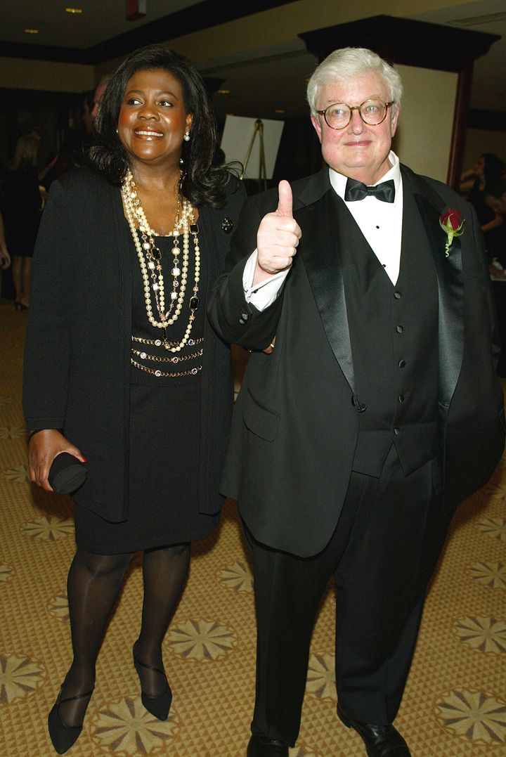 LOS ANGELES - FEBRUARY 16: Film Critic Roger Ebert (R) and his wife Chaz arrive at the American Society of Cinematographers 17th Annual Outstanding Achievement Awards at the Century Plaza Hotel on February 16, 2003 in Los Angeles, California. (Photo by Kevin Winter/Getty Images)
