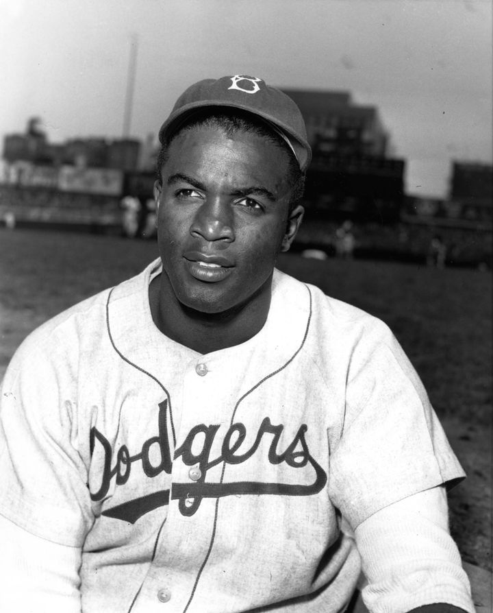 BROOKLYN - C.1951. Jackie Robinson poses for a portrait in 1950 before a National League game at Ebbets Field, Brooklyn. (Photo Mark Rucker/Transcendental Graphics/Getty Images) 