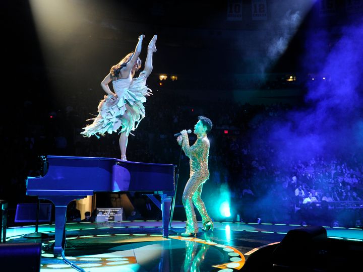 NEW YORK, NY - FEBRUARY 07: (Exclusive Coverage) Misty Copeland and Prince perform during his 'Welcome 2 America' tour at Madison Square Garden on February 7, 2011 in New York City. (Photo by Kevin Mazur/WireImage)