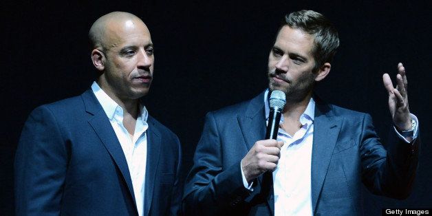 LAS VEGAS, NV - APRIL 16: Actors Vin Diesel (L) and Paul Walker attend a Universal Pictures presentation to promote their upcoming film 'Fast & Furious 6' at The Colosseum at Caesars Palace during CinemaCon, the official convention of the National Association of Theatre Owners, on April 16, 2013 in Las Vegas, Nevada. (Photo by Ethan Miller/Getty Images)