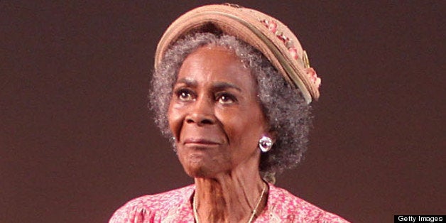 NEW YORK, NY - APRIL 23: Cicely Tyson takes her Opening Night curtain call for 'The Trip To Bountiful' at The Stephen Sondheim Theatre on April 23, 2013 in New York City. (Photo by Bruce Glikas/FilmMagic)