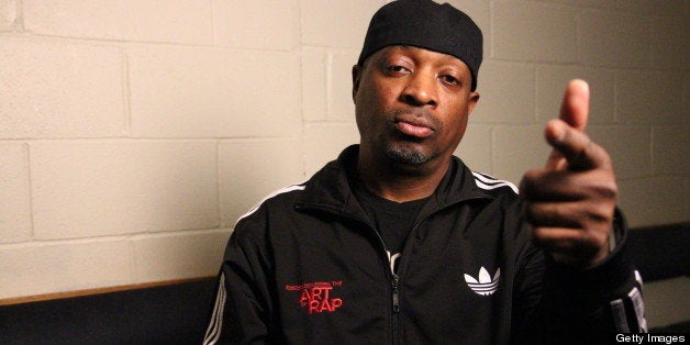 Chuck D of Public Enemy is interviewed at the University of East Anglia, Norwich, United Kingdom on 24th April 2013. (Photo b