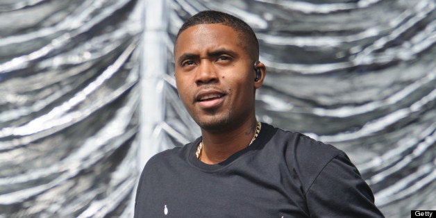 LONDON, UNITED KINGDOM - JULY 14: Nas performs on day 3 of the Yahoo! Wireless Festival at Queen Elizabeth Olympic Park on July 14, 2013 in London, England. (Photo by Joseph Okpako/Getty Images)