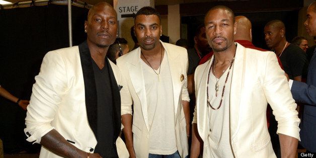 LOS ANGELES, CA - JULY 01: (L-R) Rappers Tyrese Gibson, Ginuwine and Tank of TGT attends the 2012 BET Awards at The Shrine Auditorium on July 1, 2012 in Los Angeles, California. (Photo by Jason Merritt/Getty Images For BET)